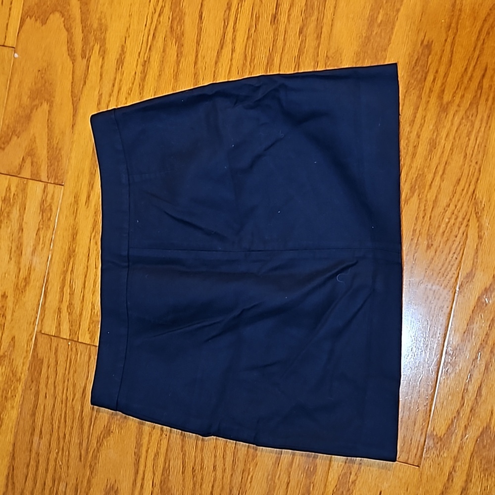 J. Crew Navy Skirt with Gold Buttons - Picture 3 of 7